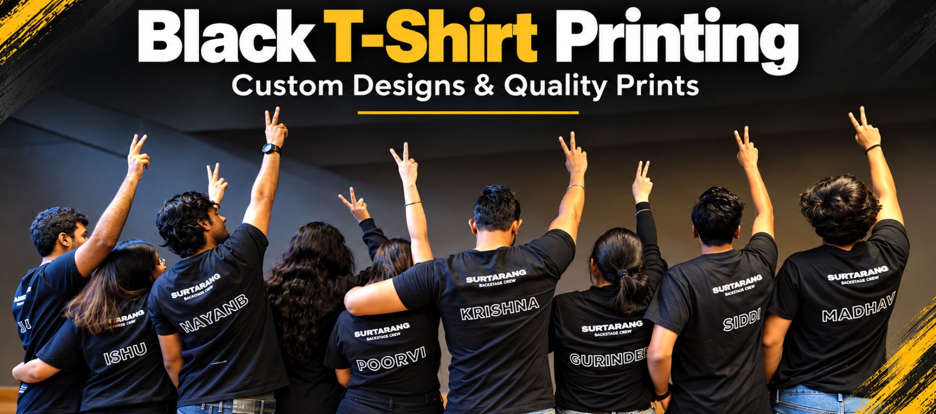 Black T Shirt Printing